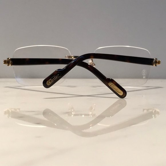 SOLD! Cartier Glasses Sunglasses C'decor Gold Tortoise - Picture 7 of 12